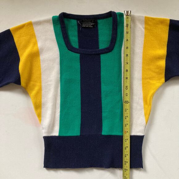 Vintage 80s Striped Sweater | Fully Fashioned WPL 6716 | Made in Taiwan sz m - Picture 4 of 7